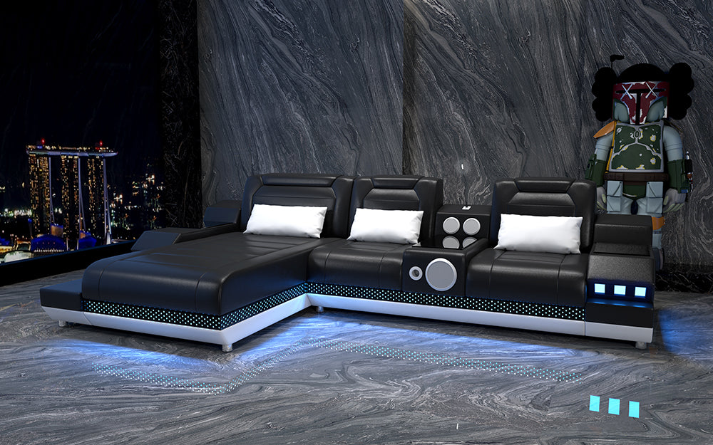 Celsius Mini Modern Leather Sectional