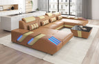 Cosmo Double Chaise U-Shape LED Sectional - Ultimate Lounge Sofa