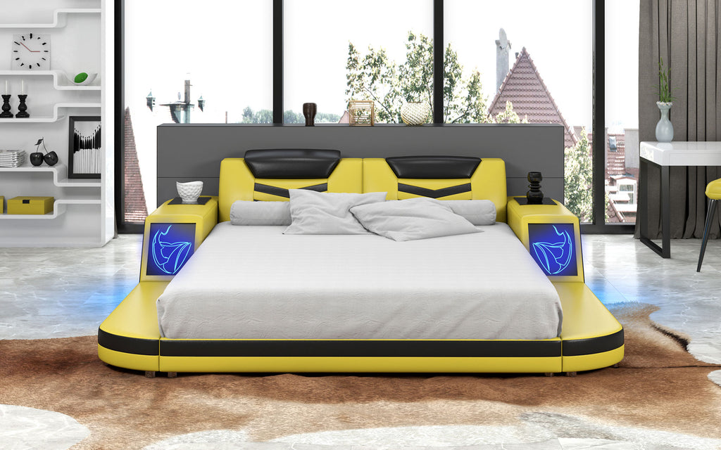 Maeve Modern Leather Bed