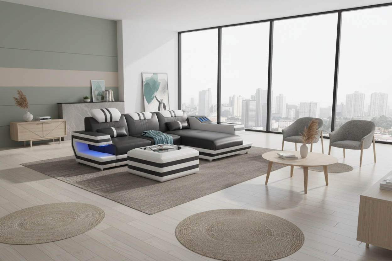 Aura Compact Sectional Scandinavian