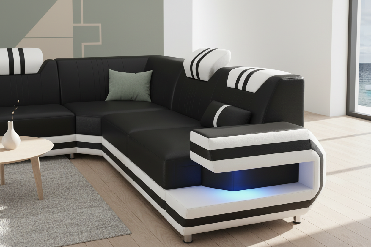 Aura Corner Sectional close-up armrest Scandinavian