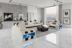Cosmo Modern Leather Sofa Set with LED - Luxury Penthouse