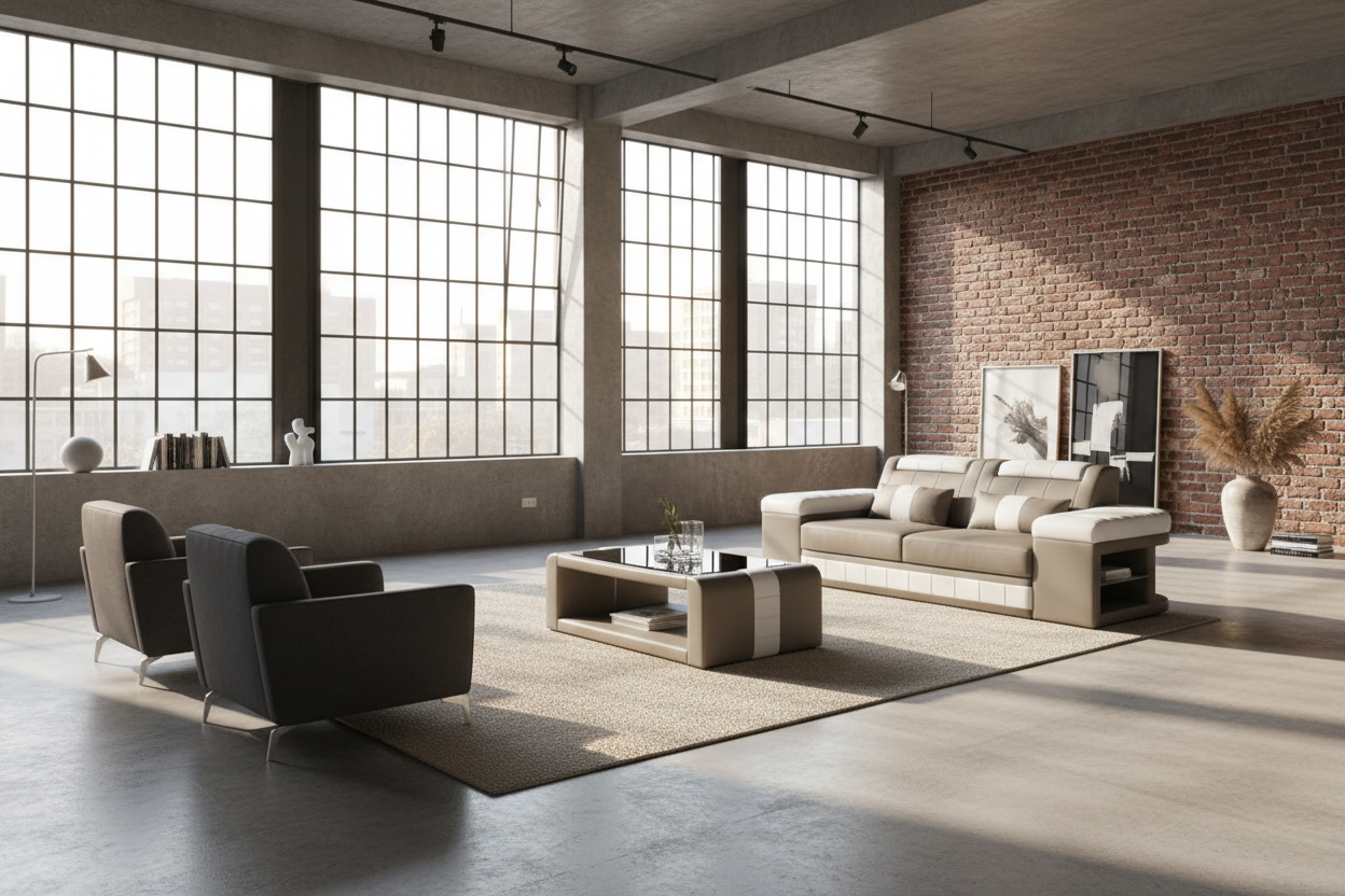 Luca Coffee Table - Industrial-Chic Loft