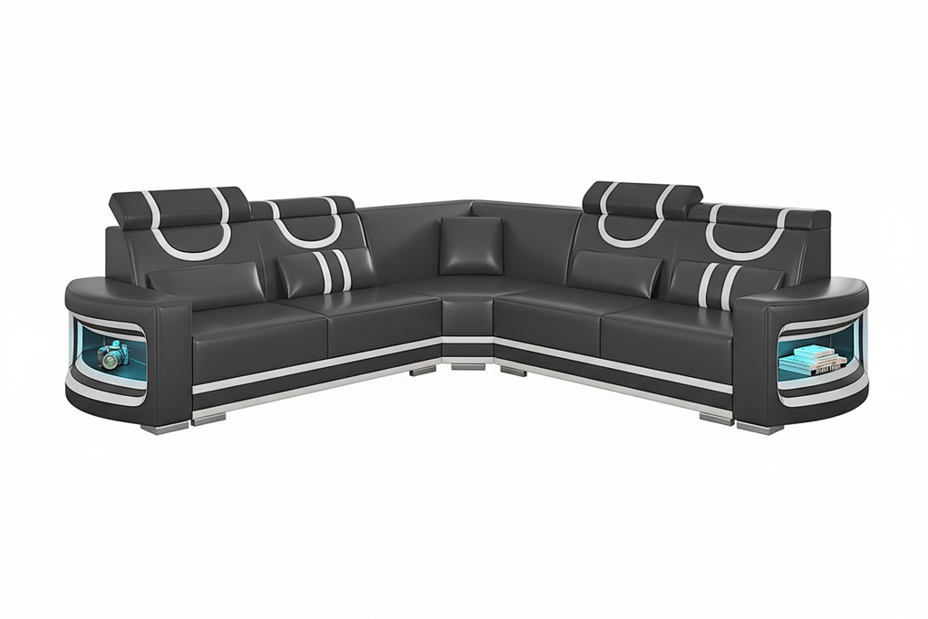 Luca Modern Corner Sectional with LED Light