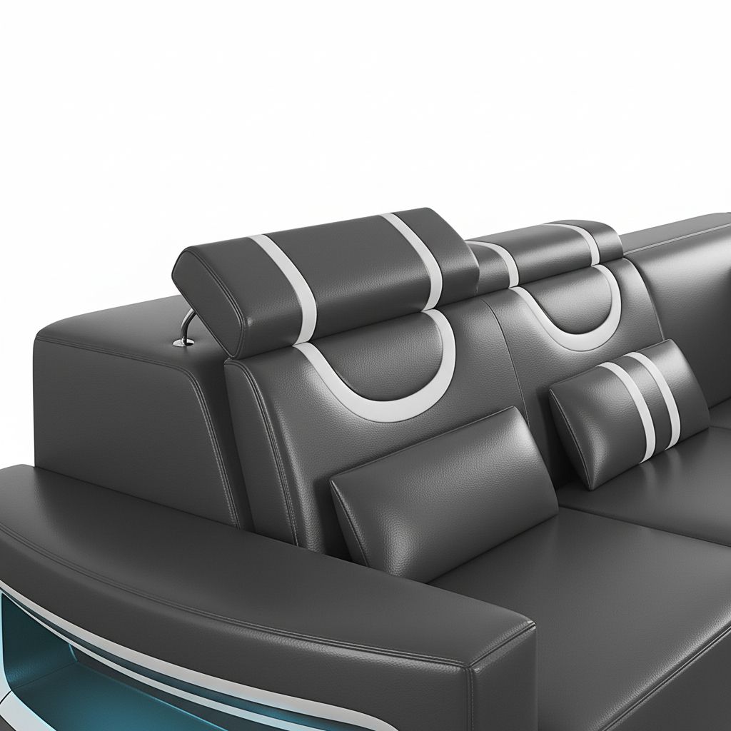 Luca Modern U Shape Sectional with LED Light - 细节特写