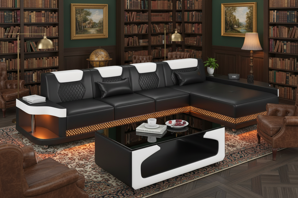 NEXA Compact Sectional - Dark Academia